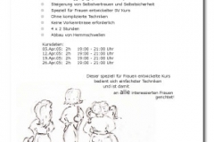 Selbstverteidigung (Flyer/Zeichnung)